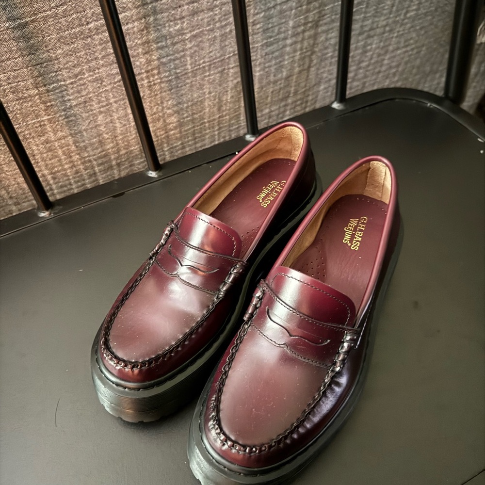 G.H. Bass & Co. Burgundy Leather Loafers
